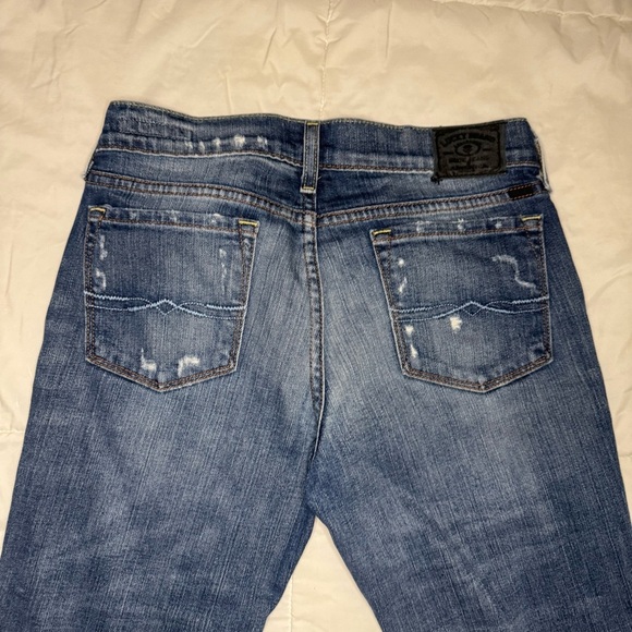 Lucky Brand Blue Straight Jeans with Vintage Distressing NoSize Tag.  #27 - Picture 10 of 11
